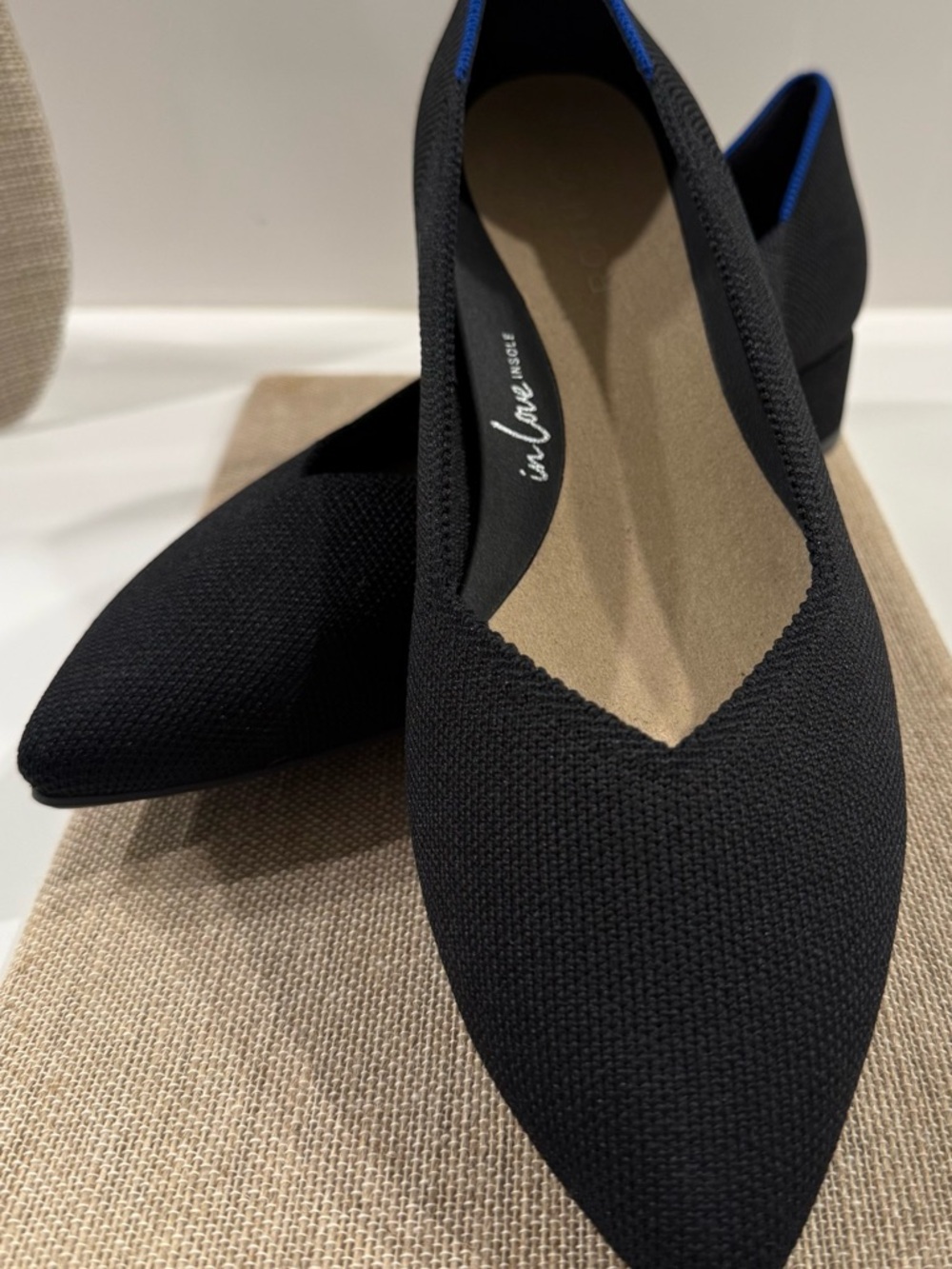Rothy's The High Point Heels Womens 10 Black Slip On Block Classic Staple